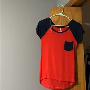 Orange and Blue T-shirt